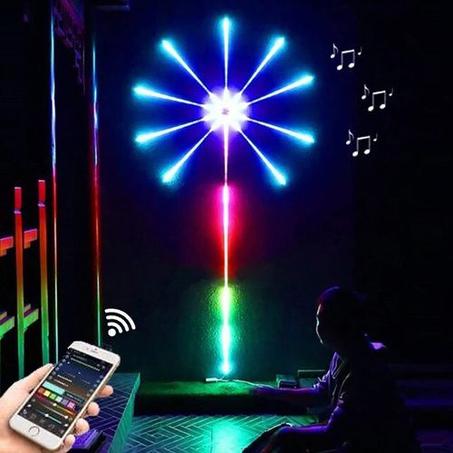 Bande lumineuse LED en forme de feu d'artifice