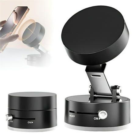 حامل جوال مغناطيسي 360° – دوران كامل، قبضة قوية، وقابل للطي للاستخدام بدون يدين في السيارة والصالة الرياضية