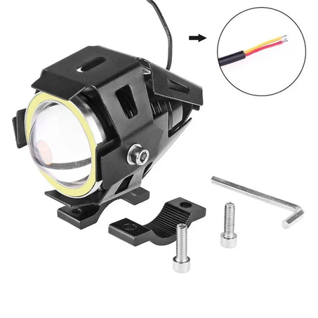 مصباح ضباب للدراجة النارية بثلاثة أوضاع + زر مجاني
