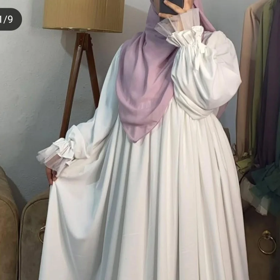 عباية كروش محتشمه صيفية مع شال مجاني
