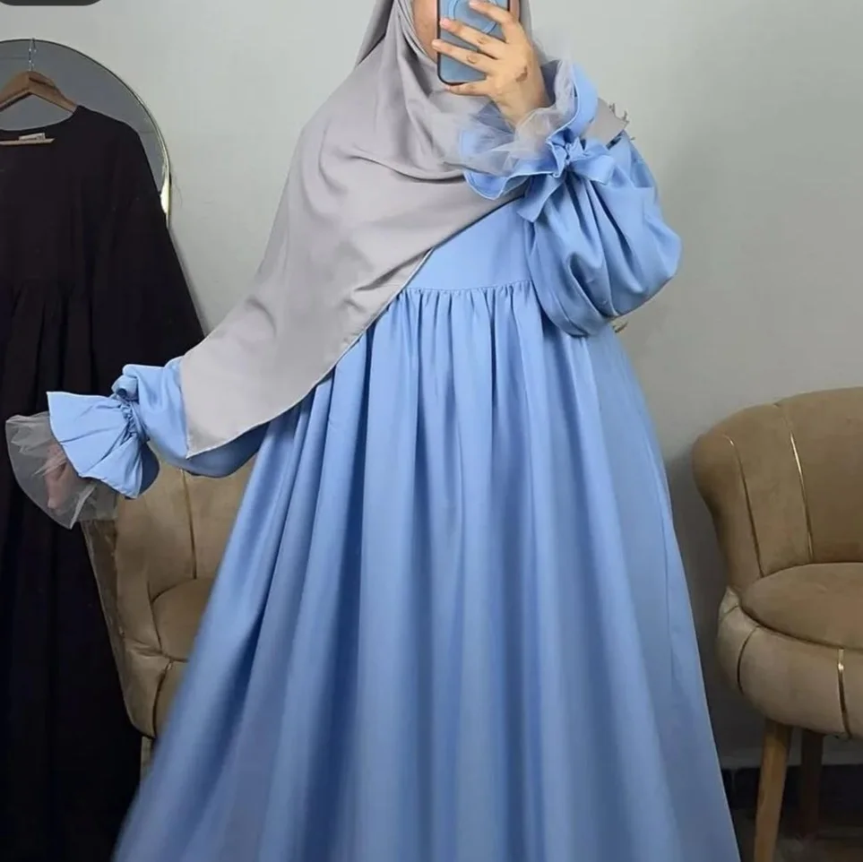 عباية كروش محتشمه صيفية مع شال مجاني