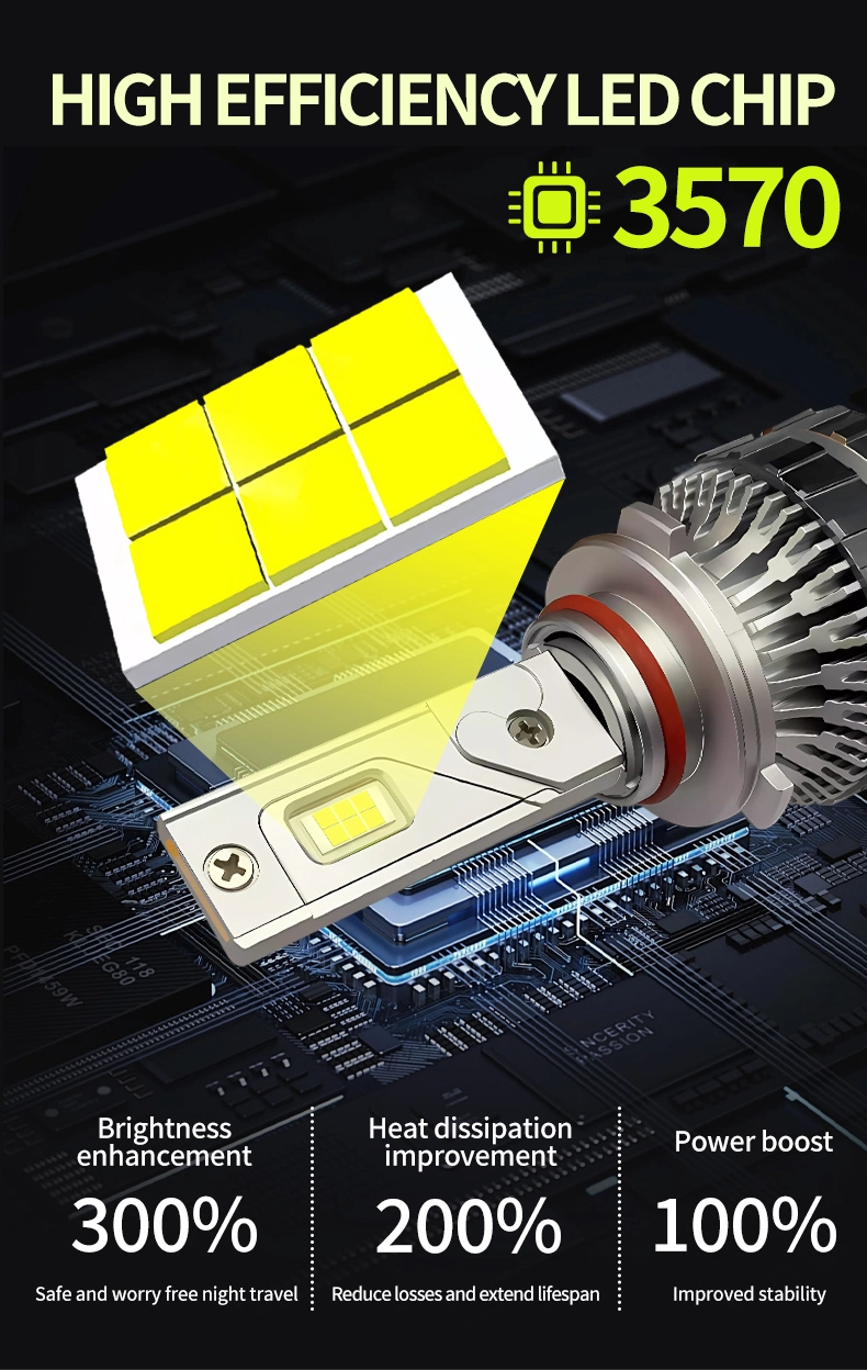 Phares LED A80 AR11 H4, 130W – 13 000 lm,  6000K, Étanchéité IP67