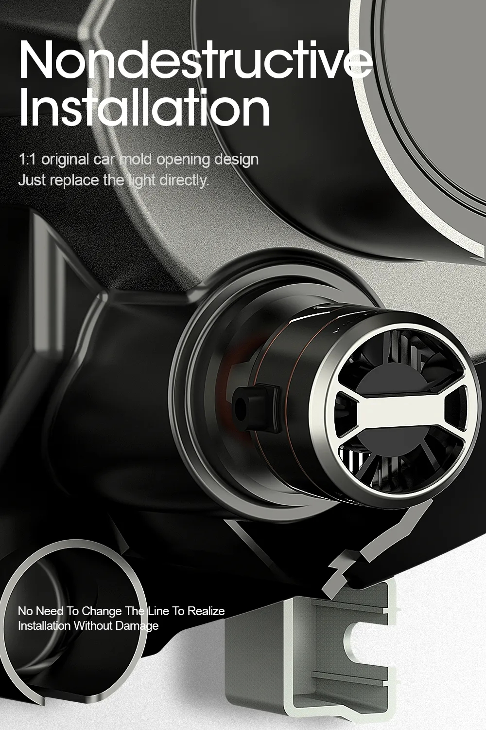 Phares LED A80 Super Bright H4 120W – 20 000 Lumens, Étanchéité IP68 & Longue Durée