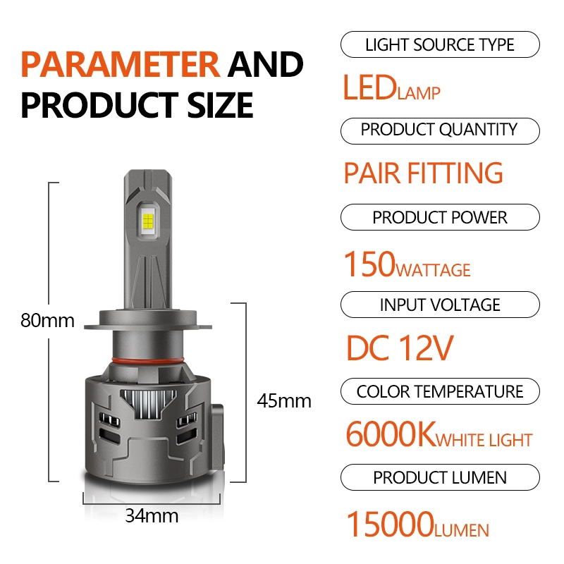 A80-AR6 Phares LED 150W– Lumière blanche 6000K
