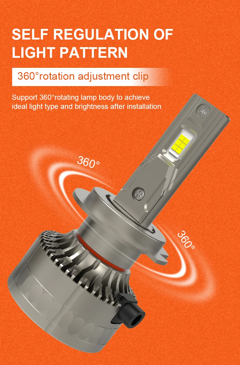 Phares LED A80-AR4 H7 120W – 12 000 Lumens, Étanchéité IP68 & Longue Durée