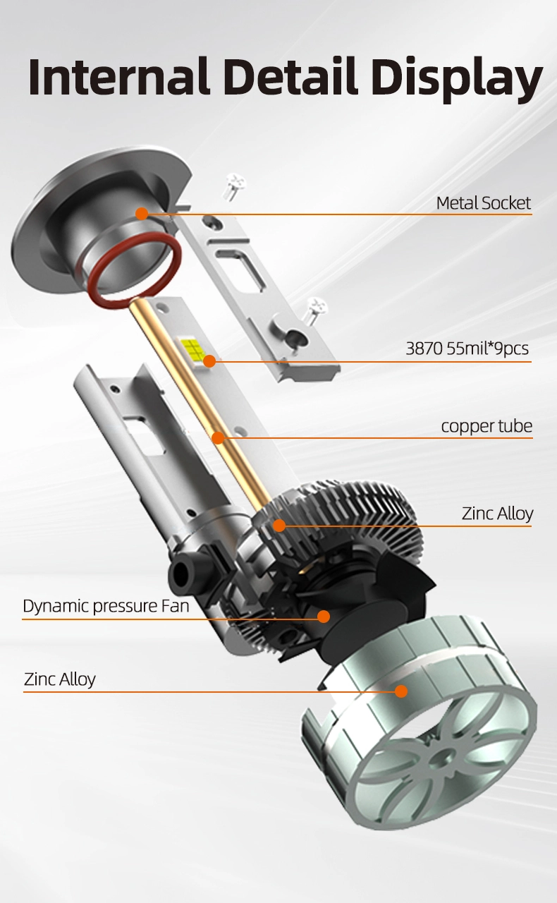 Phares LED A80 AR11 H4, 130W – 13 000 lm,  6000K, Étanchéité IP67