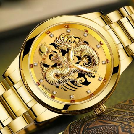 Quartz Wrist Watch Diamonds Men Watch