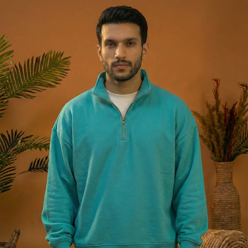 Basic quarter zip sweatshirt