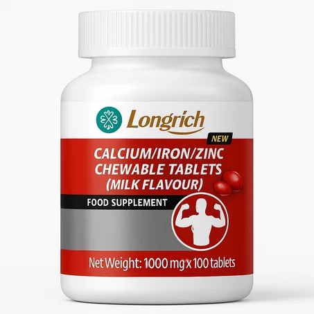 LONGRICH Calcium Fer Zinc 1000g — 100 Gélules