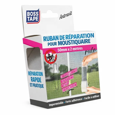 Ruban Réparation Moustiquaire BOSS TAPE 50mm x 2m - Autocollant