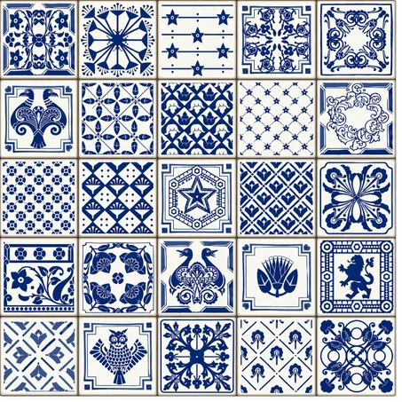 Carreau PVC Autocollant BOSS TAPE Indigo 30cm x 30cm 4 Pièces - Élégance Bleue