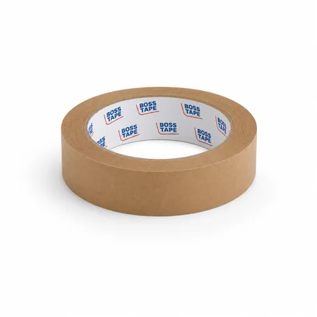 Ruban Emballage BOSS TAPE Kraft Siliconé Marron 48mm x 40m - Papier Écologique Recyclable