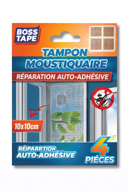 Kit Réparation BOSS TAPE Moustiquaire – Patch Autocollant 4pcs