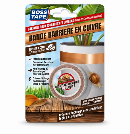 Ruban Cuivre BOSS TAPE Anti-Limaces 18mmx2m