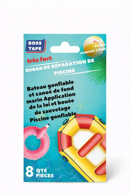 Patch Réparation BOSS TAPE Piscine – Kit 8 Pièces