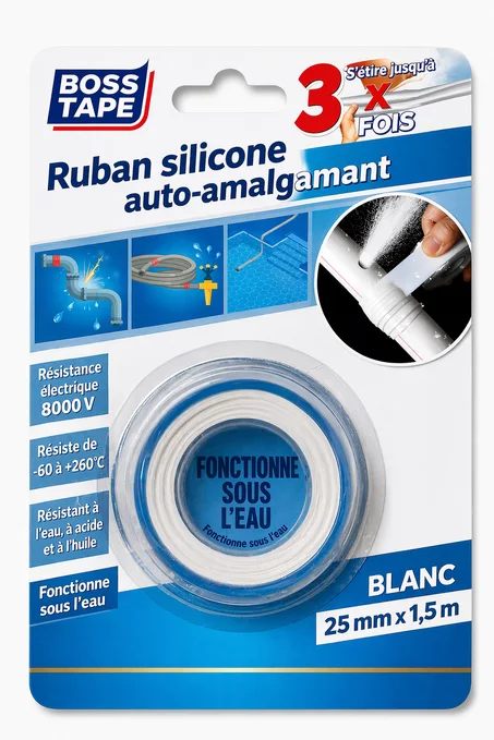 Ruban Auto Amalgamant BOSS TAPE 25mmx1,5m – Étanchéité Isolation