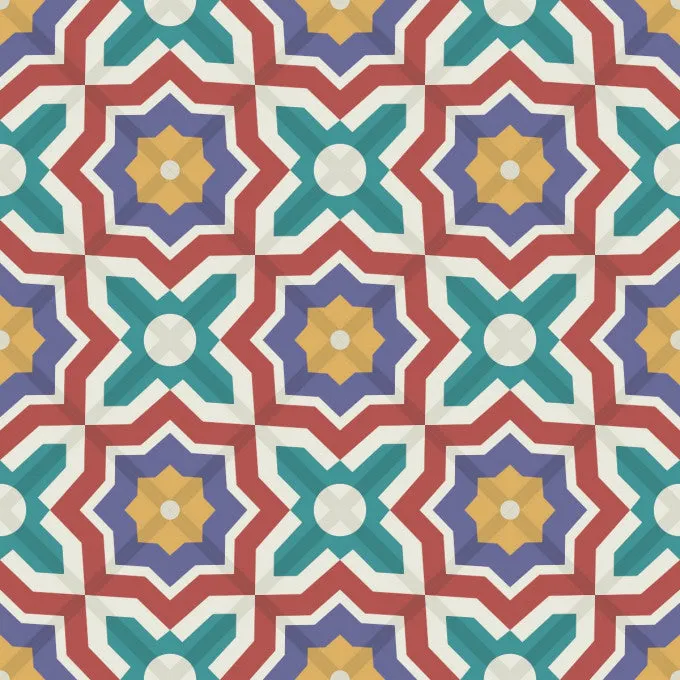 Carreau PVC Autocollant BOSS TAPE Marocain 30cm x 30cm 4 Pièces - Art Traditionnel