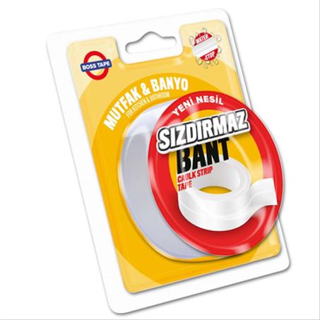 BOSS TAPE Ruban Adhésif de Calfeutrage Cuisine et Salle de Bain Blanc 2,2cmx3,35m