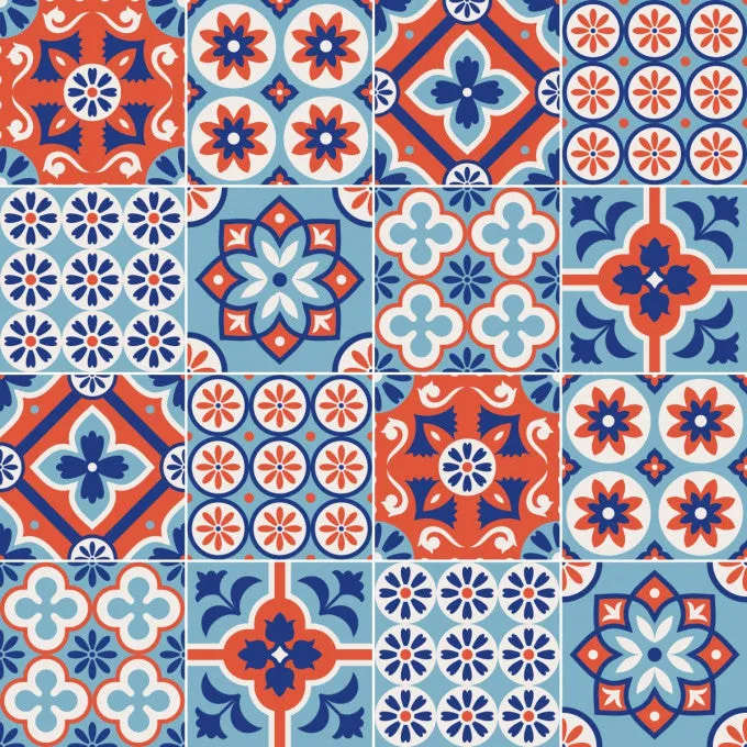 Carreau PVC Autocollant BOSS TAPE Portugal 30cm x 30cm 4 Pièces - Azulejos Portugais