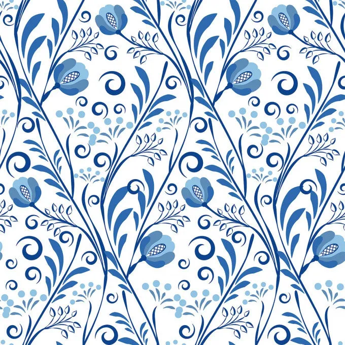 Carreau PVC Autocollant BOSS TAPE Traditionnel Bleu 30cm x 30cm 4 Pièces - Style Classique