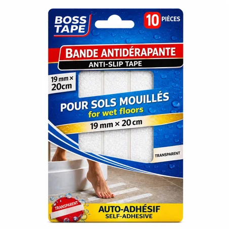 Kit Antidérapant BOSS TAPE Douche 10pcs – Sécurité Sol