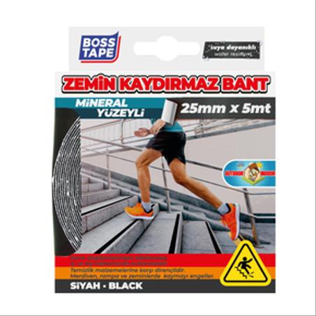 Ruban antidérapant pour escaliers au sol  25 mm x 5 mt