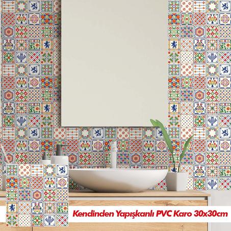 Carreau PVC 4 Pièces  Floral Portugal