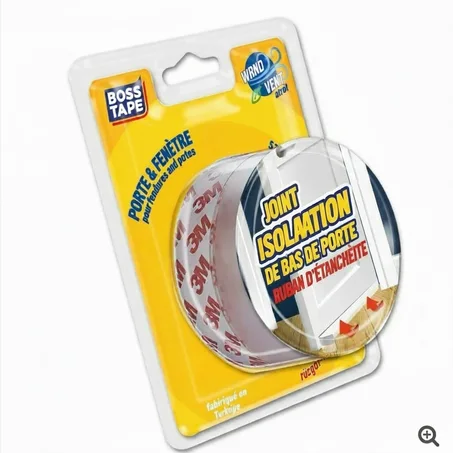 Ruban Calfeutrage BOSS TAPE Silicone Transparent 53mm x 2.5m - Joint Portes et Fenêtres Étanche
