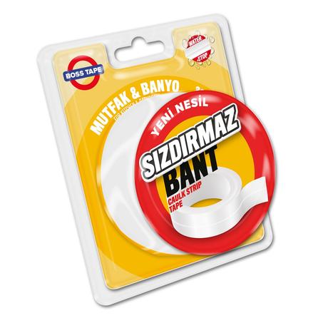 BOSS TAPE Ruban Adhésif de Calfeutrage Cuisine et Salle de Bain Blanc 3,8cmx3,35m