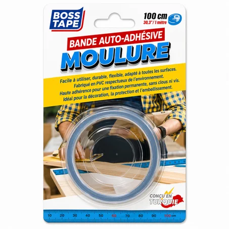 Ruban Mètre Tailleur BOSS TAPE 10mmx1m – Autoadhésif Bleu
