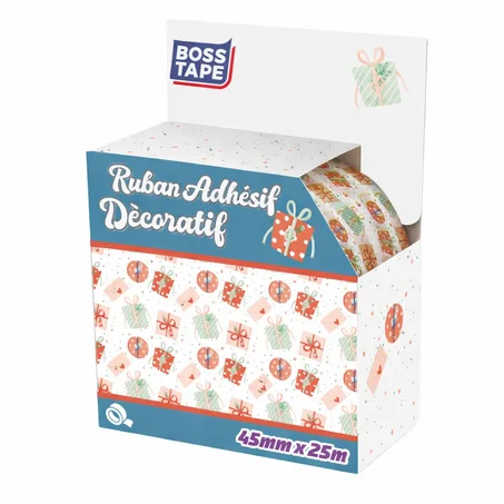 Ruban Décoratif BOSS TAPE Cadeaux 45mm x 25m - Emballage Festif
