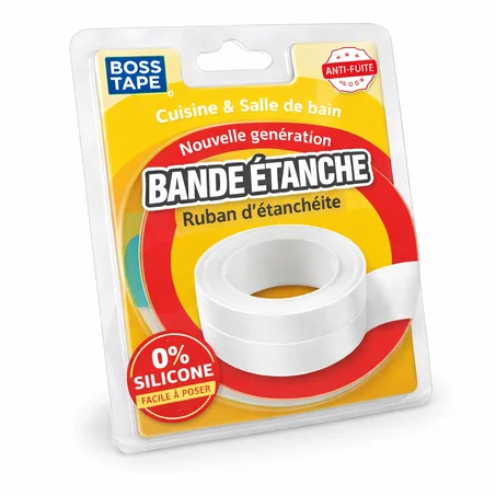 Ruban Calfeutrage BOSS TAPE Blanc 22mm x 3.35m – Cuisine Salle Bain Étanche