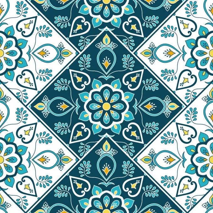 Carreau PVC Autocollant BOSS TAPE Flower Mosaïque 30cm x 30cm 4 Pièces - Art Floral