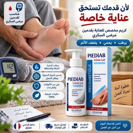 كريم PIEDIAB الفرنسي 🇫🇷 لعلاج تنميل و وخز و حرارة القدمين | علاج قدم السكري