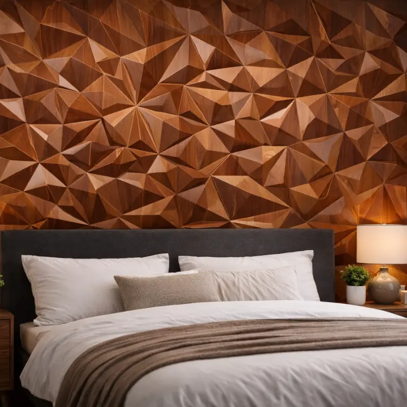 Panneaux 3D PVC 50cm*50cm – اللون الذهبي الفاخر