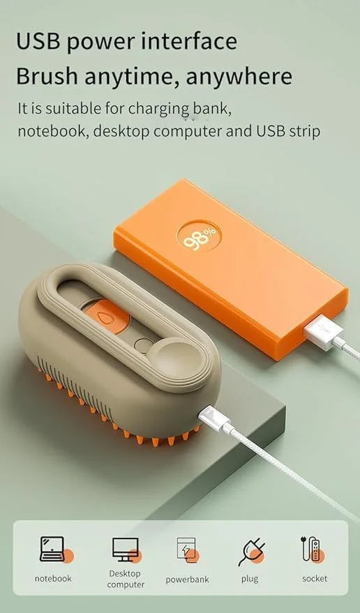 Brosse de massage électrique avec poignée de pulvérisation