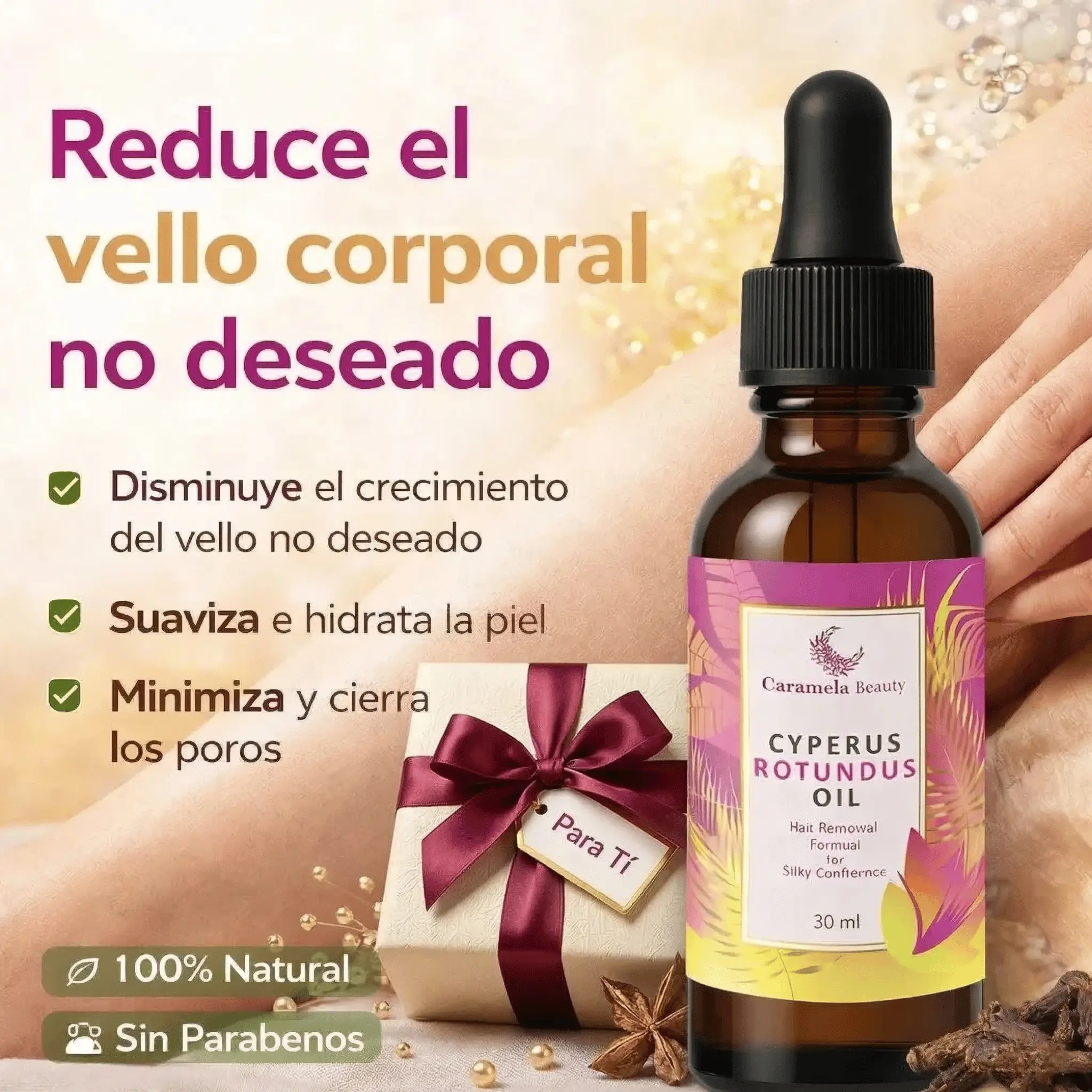 Aceite Mágico Anti-Vello – Cyperus Rotundus