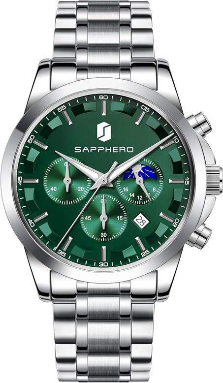 بواسطة BENYAR ساعة كرونوغراف رجالية 30 م ساعات أزياء كلاسيكية مضيئة مقاومة للماء مينا كبيرة تاريخ ساعة كوارتز تناظرية هدية أنيقة للرجال (copy)