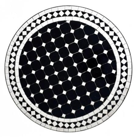 Table in Black and White Saouda Mosaic