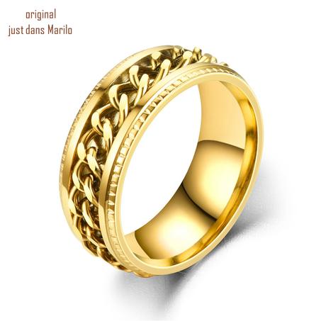 bague pour homme de bon qualité gold style