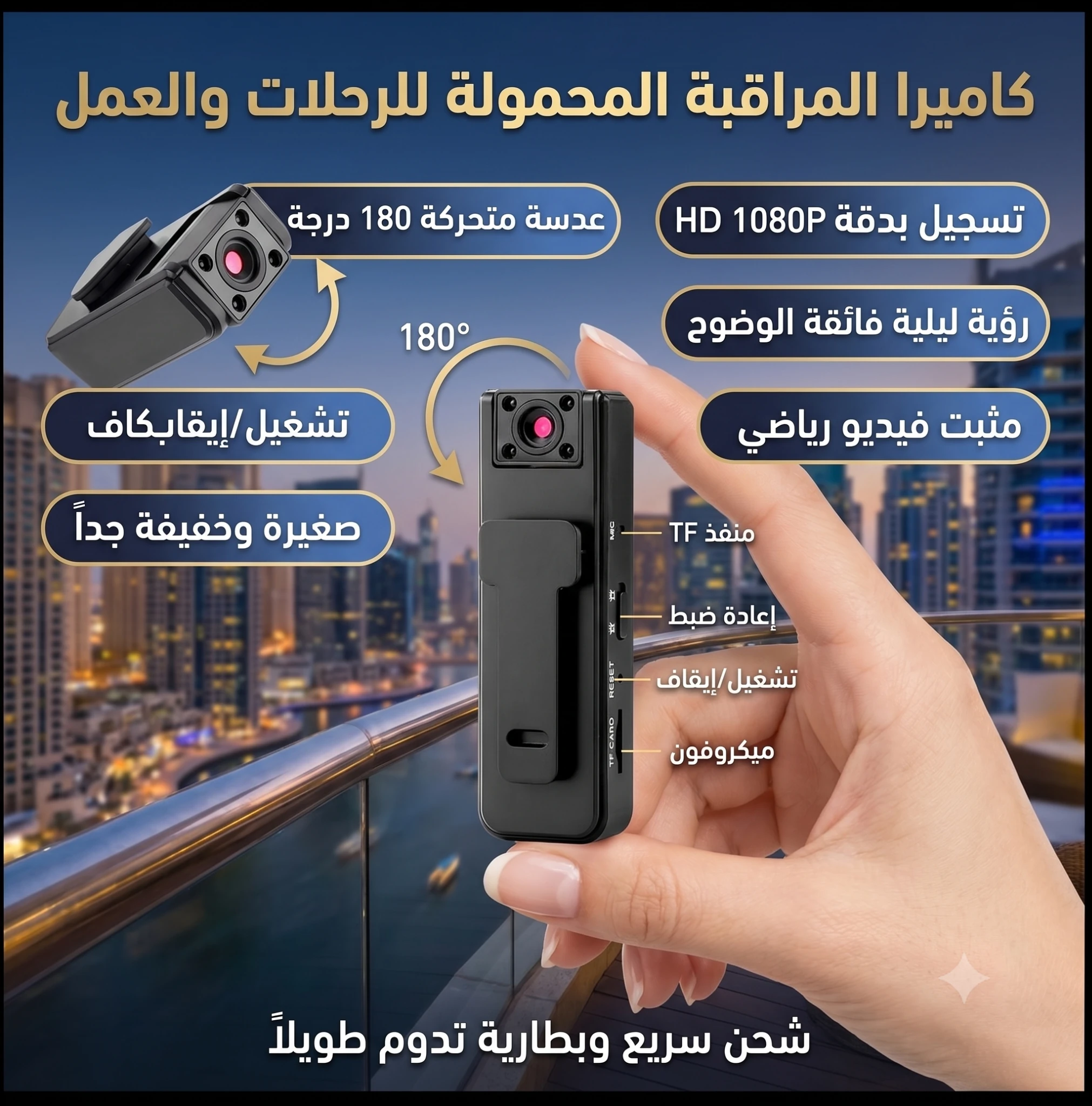 كاميرا صغيرة محمولة للتصوير اليومي والسفر
