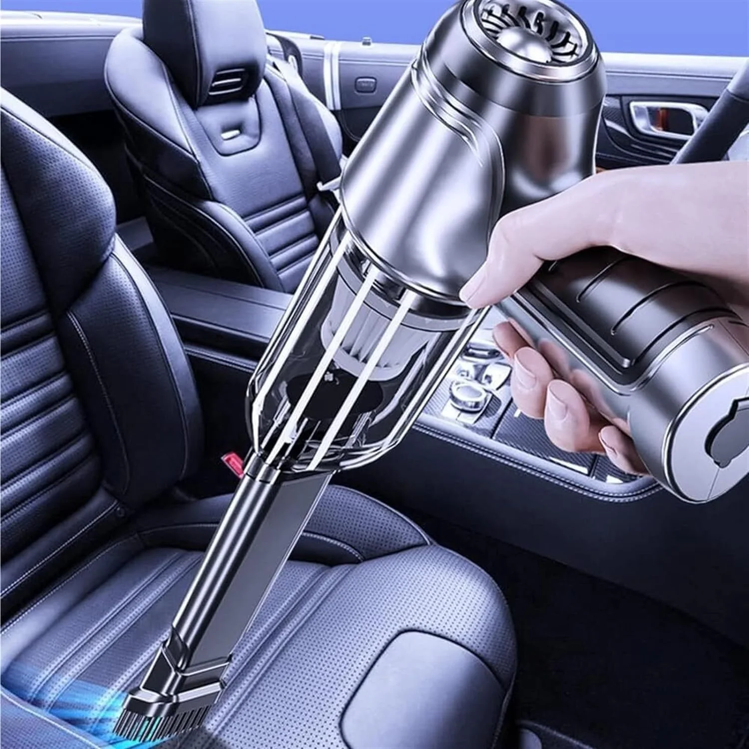 🚗🔋 مكنسة سيارة 3×1 شفط قوية – تنظيف احترافي للسيارة (شفط + نفخ + إزالة الغبار بسهولة)