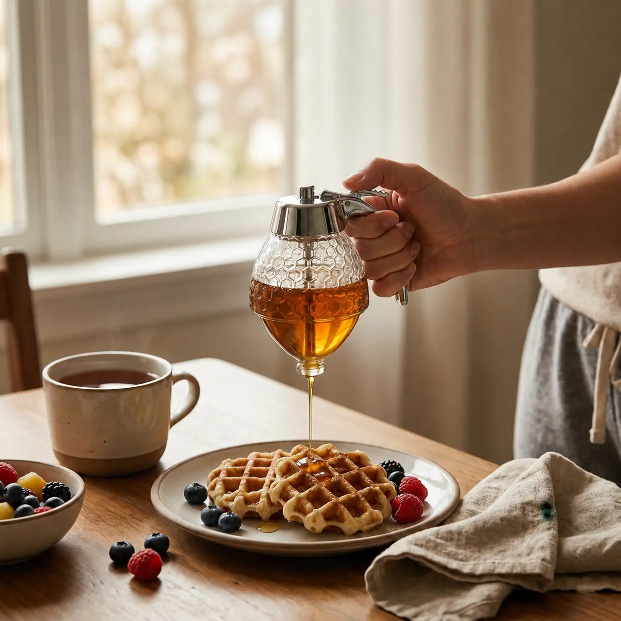 موزع العسل مانع التقطير 🍯