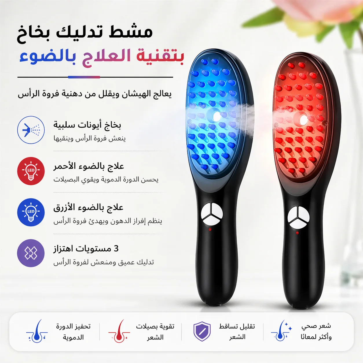 مشط التدليك الذكي 3 في 1