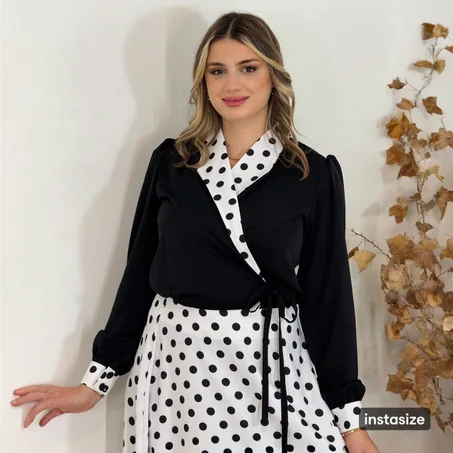 Ensemble polka chemise jupe
