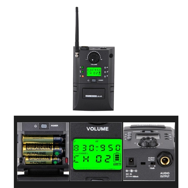 Système de Microphone sans fil pour Instrument Portable UHF avec récepteur et émetteur 32 canaux pour Violon/ Guitare…