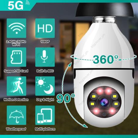 Caméras WIFI Caméra Sécurité Sans Fil ampoule Wifi 1080p