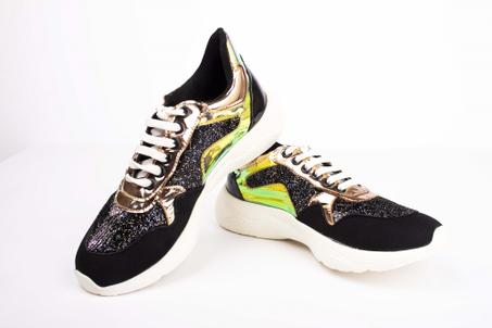 Women Sneaker Gold x Black