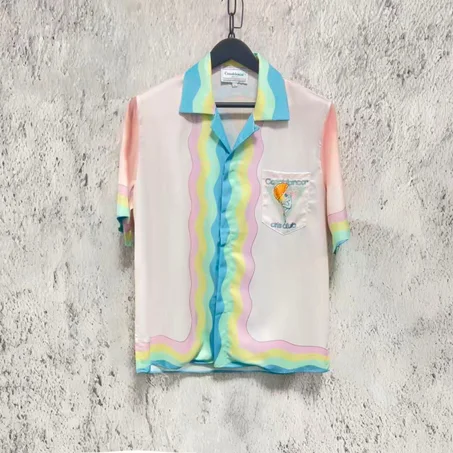 chemise cubaine en soie de la marque de luxe Casablanca,