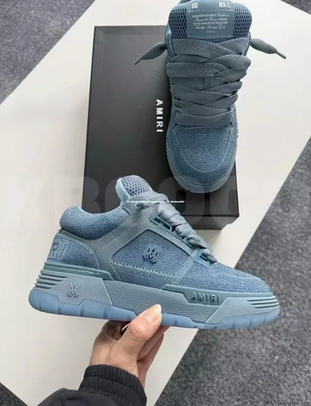 Sneakers MA-1 de Luxe – Édition Strass Bleu Étoile